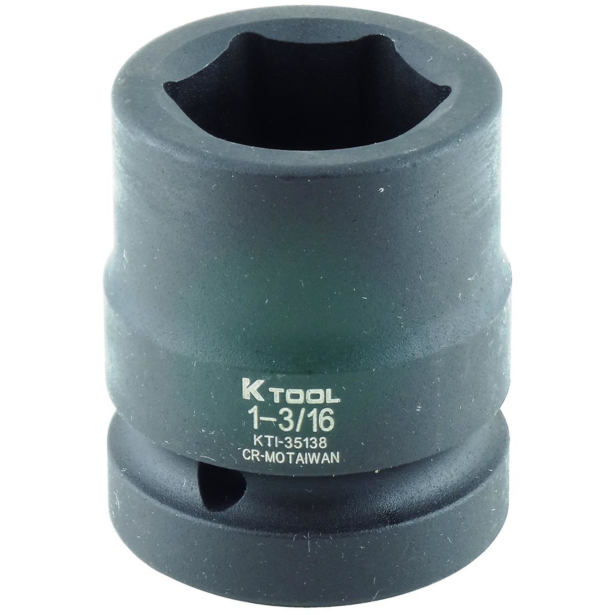 K Tool International 1 3/16in. Impact Socket — 1in. Drive, 6-Point, Chrome-Moly Steel, Model# KTI35138